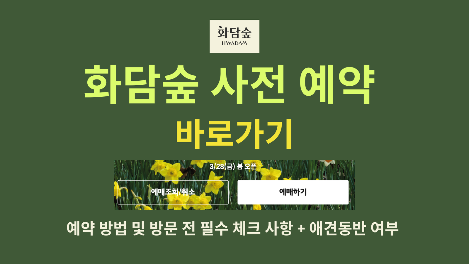 화담숲 사전 예약 바로가기: 예약 방법 및 방문 전 필수 체크 사항+애견동반 여부