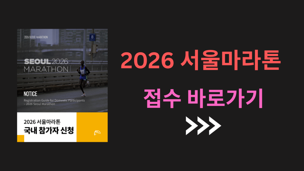 2026 서울마라톤 우선접수 본접수 바로가기