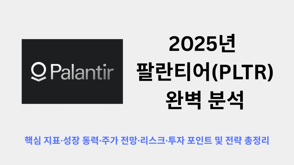 2025년 팔란티어(PLTR) 완벽 분석 | 핵심 지표·성장 동력·주가 전망·리스크·투자 포인트 및 전략 총정리 1 2025년 팔란티어PLTR 완벽 분석 1