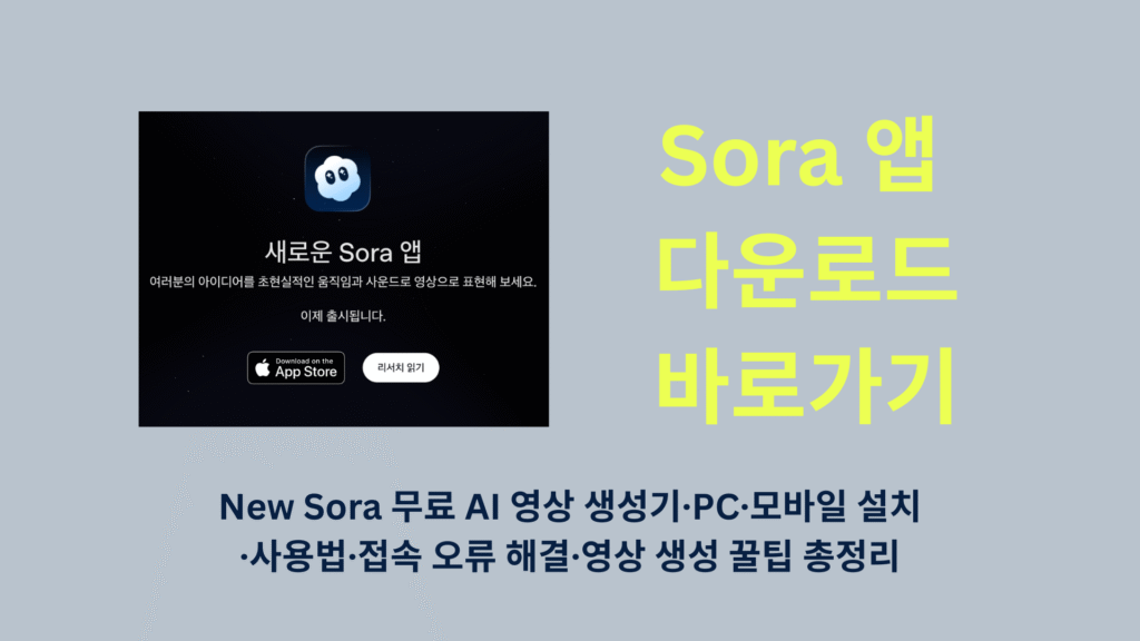 Sora 앱 다운로드 바로가기 1