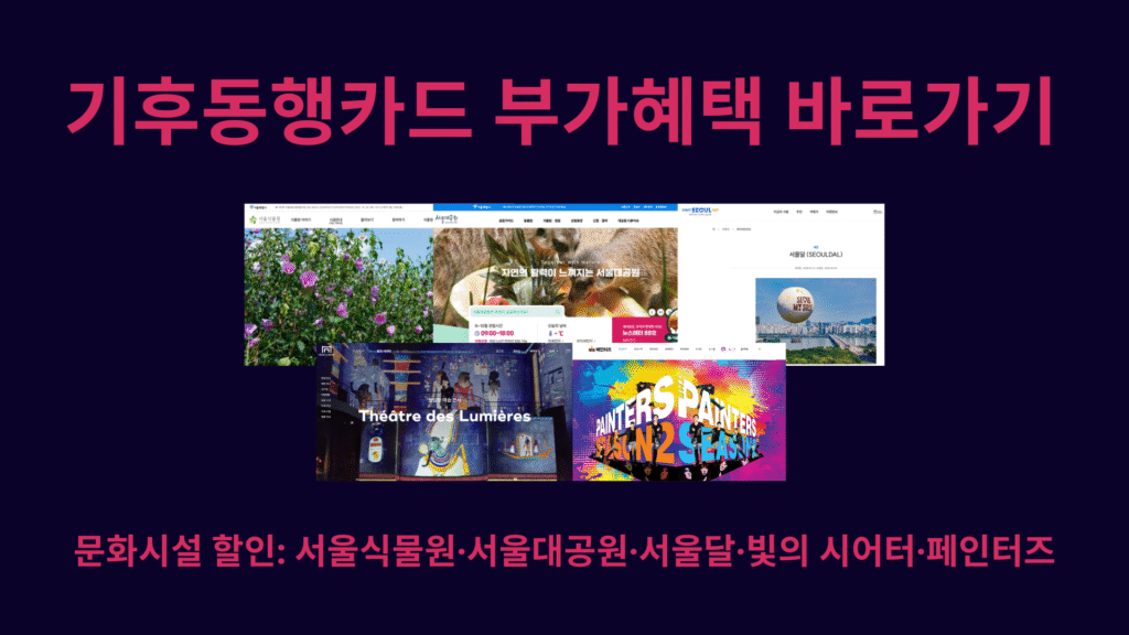 기후동행카드 부가혜택 바로가기 2