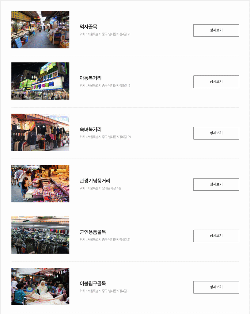 남대문시장 지도 바로가기 | 아케이드 개장·살거리·특화골목·체험코스·주변관광명소·맛집·주차·오시는 길 총정리 18 남대문 시장 특화골목 1