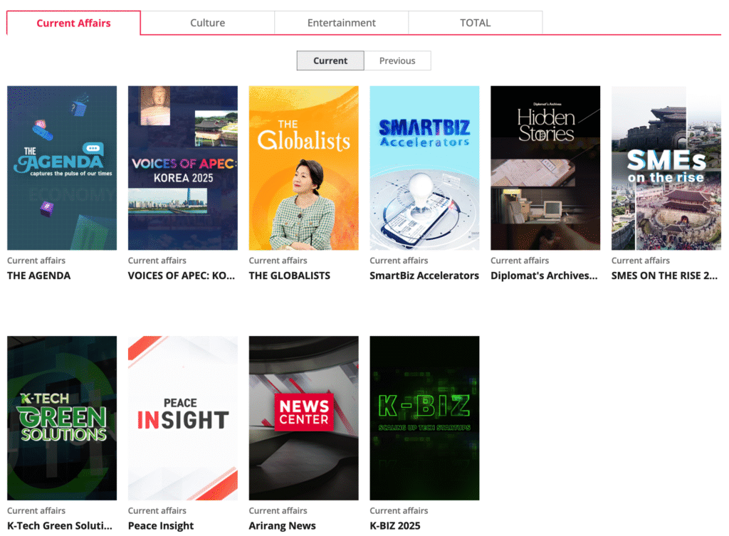 아리랑 TV 영어 방송 시청 바로가기 | 아리랑TV란? 영어 공부 효과·시청 방법·실시간 스트리밍·케이블 채널 번호·편성표·추천 프로그램·해외 시청 총정리 16 아리랑 TV Current Affairs